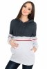 MijaCulture Casual 3 in1 Maternity and Nursing Pullover Sweatshirt 4111/M72 Grey / Melange 2